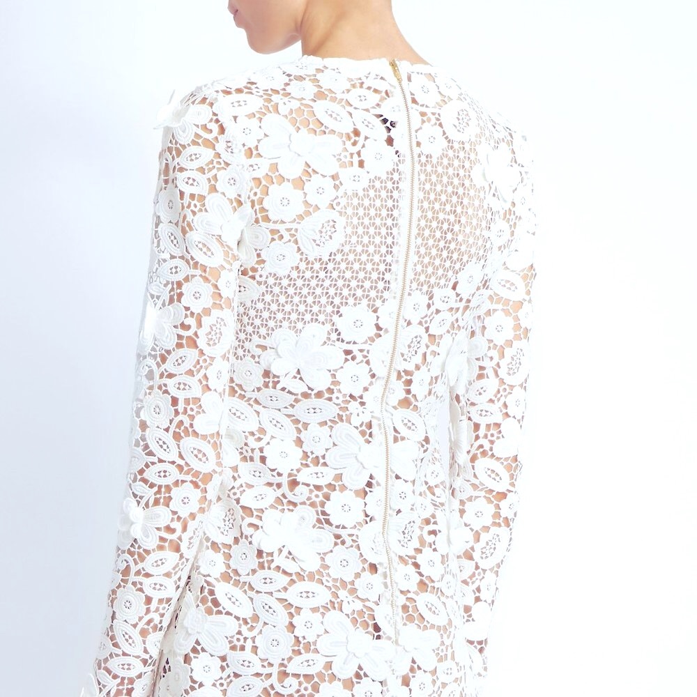 Selp-Portrait 3D Guipure mini dress US 6